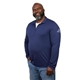 aerial view a vintage navy (573) mens izu everything performance eco quarter zip, image 1 of 8