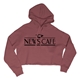 a mauve ace usa ladies brushed fleece hoodie