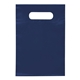 aerial view a navy blue non - woven die cut bag w / next day rush service, image 2 of 2