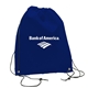 aerial view a group of non - woven drawstring backpack bag w / 3- day rush service, image 1 of 4