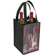 a custom laminated full color 4 bottle wine tote