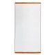 a white with orange hems on both edges turkish signature heavyweight islander beach towels