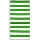 aerial view a lime/white horizontal cabana stripe beach towel, image 1 of 2