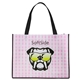 aerial view a custom 100 gsm pet tote bag 16 w x 12 h x 6 d, image 1 of 2