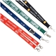aerial view a group of silkscreened flat polyester lanyard, image 1 of 6