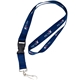 aerial view a group of silkscreened flat polyester lanyard, image 3 of 6
