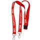 aerial view a group of silkscreened flat polyester lanyard, image 5 of 6