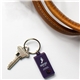 a group of pvc fob with keyring 1 1/2 w x 1 1/2 h