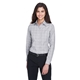 aerial view a white/ graphite/ light grey devon jones - womens crown collection(r) glen plaid woven dress shirt, image 1 of 7