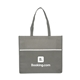 aerial view a grey polypropylene wave shopping tote, image 1 of 2