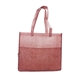 aerial view a red non - woven polypropylene stone shopping tote, image 1 of 2