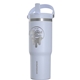 aerial view a ice blue 32 oz hydrapeak insulated stainless travel tumbler, image 1 of 2