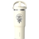 aerial view a ivory 32 oz hydrapeak insulated stainless travel tumbler, image 1 of 2