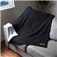 aerial view a black-white sweater weather sherpa blanket w / pillowcase, image 1 of 5