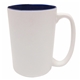 aerial view a white-cobalt blue wilcox 370 ml. (13 fl. oz) mug, image 1 of 2