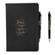 aerial view a black carmelia pu hard cover journal, image 1 of 2
