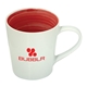 aerial view a red caf bien 400 ml. (13.5 fl. oz) two - tone mug, image 1 of 2