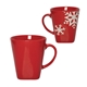 aerial view a red vinter 350 ml. (12 fl. oz) snowflake mug, image 1 of 2