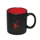 aerial view a black-red c - tone 450 ml. (15 fl. oz) c handle two - tone mug, image 1 of 2