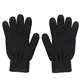aerial view a black with dark charcoal fingertips knit touch screen gloves, image 1 of 2