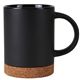 a black-brown caspian ceramic cork mug 400 ml. (13.5 fl. oz)