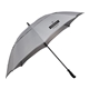 aerial view a gray 62 rpet golf umbrella w / reflective trim, image 1 of 4