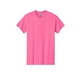aerial view a safety pink gildan(r) adult heavy cotton(tm) t - shirt, image 1 of 5