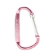 a pink aluminum large carabiner 3 x 1-1/2