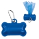 aerial view a blue promotional doggie pet waste disposal bag dispenser holder, image 1 of 2