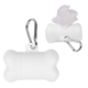 aerial view a white promotional doggie pet waste disposal bag dispenser holder, image 1 of 2