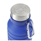 aerial view a blue zigoo silicone collapsible bottle 18oz, image 1 of 7