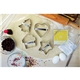 a group of metal house cookie cutter