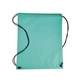 aerial view a teal non woven sport drawstring backpack, image 1 of 3