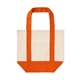 aerial view a orange mini tj canvas tote bag, image 1 of 7