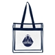 aerial view a navy pvc game day all access stadium tote - 12 x 12, image 1 of 3