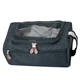 aerial view a black with taupe-black handle golf shoe bag, image 1 of 2