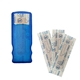 aerial view a translucent blue evans primary care(tm) bandage dispenser, image 1 of 2