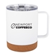 a white-brown pelle 341 ml. (12 fl. oz) mug