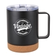 aerial view a black-brown pelle 341 ml. (12 fl. oz) mug, image 1 of 3