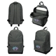 aerial view a heathered grey-black savannah classic backpack, image 1 of 2