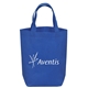 aerial view a royal blue mini non woven tote, image 1 of 2