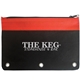 aerial view a black-red non woven pencil case, image 1 of 2