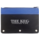 aerial view a black-royal blue non woven pencil case, image 1 of 2