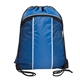 a royal blue-black surf drawstring backpack