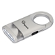 aerial view a silver locklight carabiner led key ring, image 1 of 2