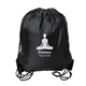aerial view a black mahalo large drawstring backpack, image 1 of 2