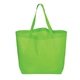aerial view a lime green ah - ya oversize non woven tote, image 1 of 2