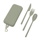 aerial view a grey lawrence wheat fibre utensil set, image 1 of 2