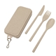 aerial view a natural lawrence wheat fibre utensil set, image 1 of 2