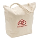 aerial view a natural 12 oz cotton canvas tote bag 20 w x 17.5 h, image 1 of 2